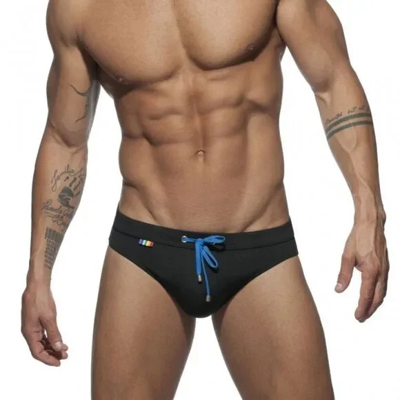 Men's Sexy Swim Briefs Resort Wear Black Size XL - Picture 1 of 3